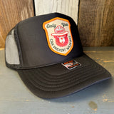 SMOKEY BEAR :: ONLY YOU CAN PREVENT FOREST FIRES High Crown Trucker Hat - Black (Curved Brim)