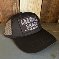 Hermosa Beach ROPER - 5 Panel Mid Profile Trucker Hat - Black