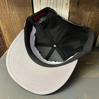 Hermosa Beach SO PITTED! :: HB SURFBOARD "OTTO SNAP" 6 Panel Snapback Hat Cap - Black