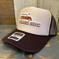 Hermosa Beach WOODIE Trucker Hat - Brown/Khaki