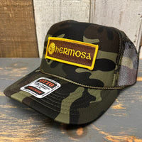 Hermosa Beach AS REAL AS THE STREETS Trucker Hat - Full Camouflage