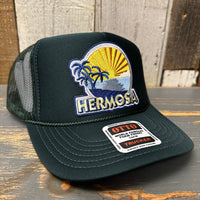 Hermosa Beach FIESTA High Crown Trucker Hat - Dark Green