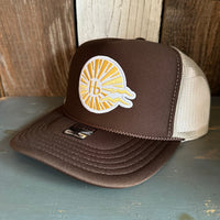 Hermosa Beach CLASSIC LOGO High Crown Trucker Hat - Khaki/Brown