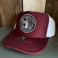 SOUTH BAY SURF (Navy Colored Patch) Trucker Hat - Maroon/White