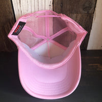 Hermosa Beach GOLF CARTS & YOGA PANTS High Crown Trucker Hat - Pink