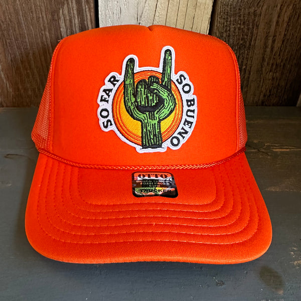 SO FAR :: SO BUENO High Crown Trucker Hat - Orange