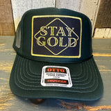 STAY GOLD High Crown Trucker Hat - Dark Green