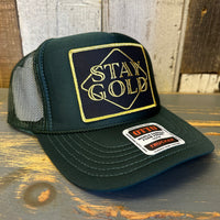 STAY GOLD High Crown Trucker Hat - Dark Green