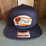 Hermosa Beach RETRO SUNSET 7 Panel Snapback Hat - Navy