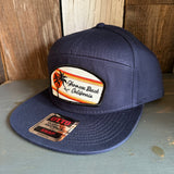 Hermosa Beach RETRO SUNSET 7 Panel Snapback Hat - Navy