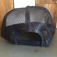 Hermosa Beach PIER AVE High Crown Trucker Hat - Navy