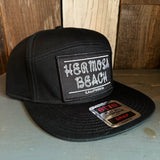 Hermosa Beach ROPER 7 Panel Snapback Hat - Black