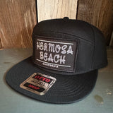 Hermosa Beach ROPER 7 Panel Snapback Hat - Black