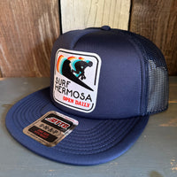 SURF HERMOSA :: OPEN DAILY Trucker Hat - Navy (Flat Brim)