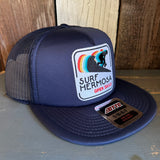 SURF HERMOSA :: OPEN DAILY Trucker Hat - Navy (Flat Brim)