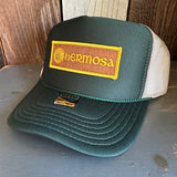 Hermosa Beach AS REAL AS THE STREETS High Crown Trucker Hat - Dark Green/Khaki