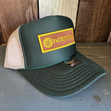 Hermosa Beach AS REAL AS THE STREETS High Crown Trucker Hat - Dark Green/Khaki