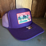 PALM SPRINGS, CALIFORNIA High Crown Trucker Hat - Purple