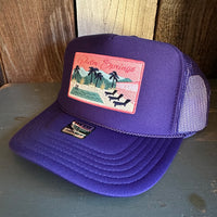 PALM SPRINGS, CALIFORNIA High Crown Trucker Hat - Purple
