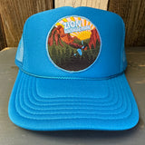 ZION NATIONAL PARK High Crown Trucker Hat - Turquoise Blue