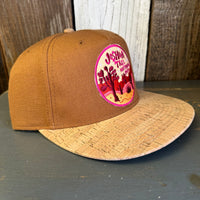 JOSHUA TREE NATIONAL PARK Premium 5-Panel Mid Profile Snapback Hat - Brown/Cork/Brown