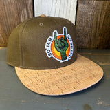 SO FAR :: SO BUENO Premium 5-Panel Mid Profile Snapback Hat - Green/Cork/Green