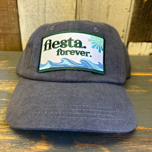 Hermosa Beach FIESTA FOREVER Washed Dad Hat - Slate Blue