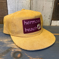 Hermosa Beach WELCOME SIGN Corduroy Field Trip Hat - SUN YELLOW