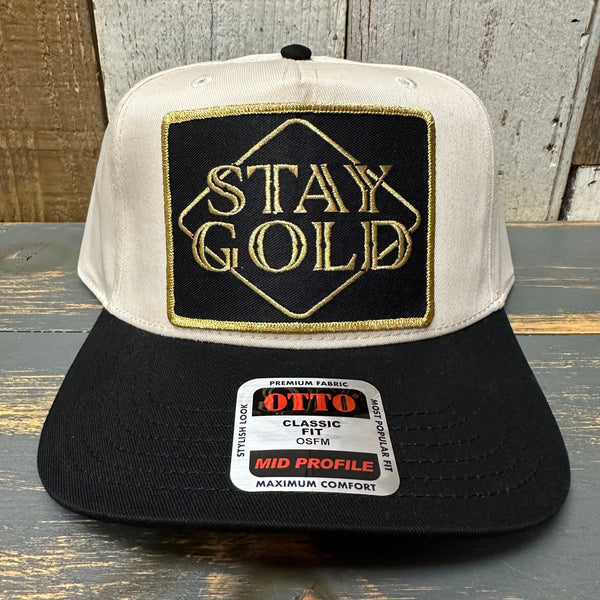 STAY GOLD Mid Profile Cap - Black/Natural