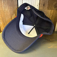 Hermosa Beach THE NEW STYLE 5 Panel Golf, Rope caps - Navy/Red Braid (Curved Brim)