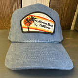 Hermosa Beach RETRO SUNSET 5 panel Stone Washed Canvas - Sky Blue