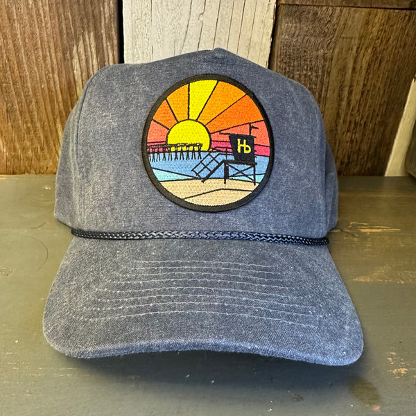 Hermosa Beach OBLIGATORY SUNSET 5 panel Stone Washed Canvas - Indigo