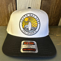 SOUTH BAY SURF (Multi Colored Patch) 5 Panel Mid Profile Cap - Black/White