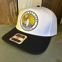 SOUTH BAY SURF (Multi Colored Patch) 5 Panel Mid Profile Cap - Black/White