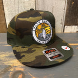 SOUTH BAY SURF (Multi Color Patch) 6 Panel FLEX BILL Snapback Hat - Camo