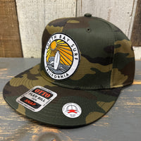 SOUTH BAY SURF (Multi Color Patch) 6 Panel FLEX BILL Snapback Hat - Camo