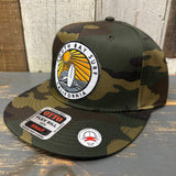 SOUTH BAY SURF (Multi Color Patch) 6 Panel FLEX BILL Snapback Hat - Camo