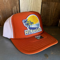 Hermosa Beach FIESTA High Crown Trucker Hat - Texas Orange/White