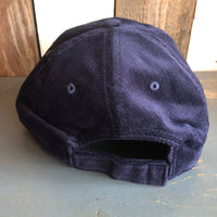 Hermosa Beach OBLIGATORY SUNSET 6 Panel Low Profile Corduroy Baseball Cap - Navy