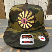 Hermosa Beach SUNBEAMS 6 Panel FLEX BILL Snapback Hat - Camo