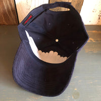 Hermosa Beach OBLIGATORY SUNSET 6 Panel Low Profile Corduroy Baseball Cap - Navy