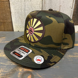 Hermosa Beach SUNBEAMS 6 Panel FLEX BILL Snapback Hat - Camo