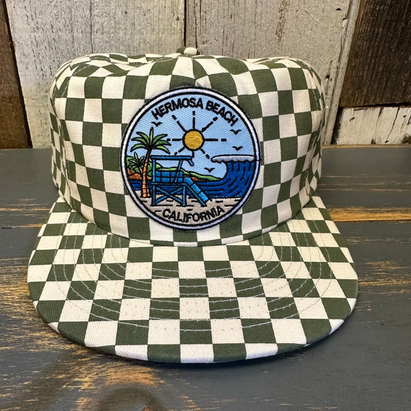 Hermosa Beach SHOREFRONT Checkerboard Field Trip™ Hat - Cactus/White