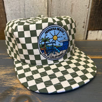 Hermosa Beach SHOREFRONT Checkerboard Field Trip™ Hat - Cactus/White