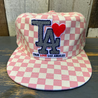 TRUE LOVE LOS ANGELES :: Checkerboard Field Trip™ Hat FOR CA FIRE RELIEF - Blush Pink/White