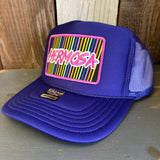 Hermosa Beach HERMOSA'84 High Crown Trucker Hat - Purple