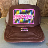 Hermosa Beach HERMOSA'84 High Crown Trucker Hat - Brown