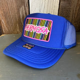 Hermosa Beach HERMOSA'84 High Crown Trucker Hat - Royal Blue (Curved Brim)