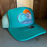 Hermosa Beach TUBULAR High Crown Trucker Hat - Jade Green