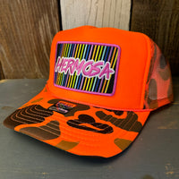 Hermosa Beach HERMOSA'84 High Crown Trucker Hat - Neon Orange Hunters Camo